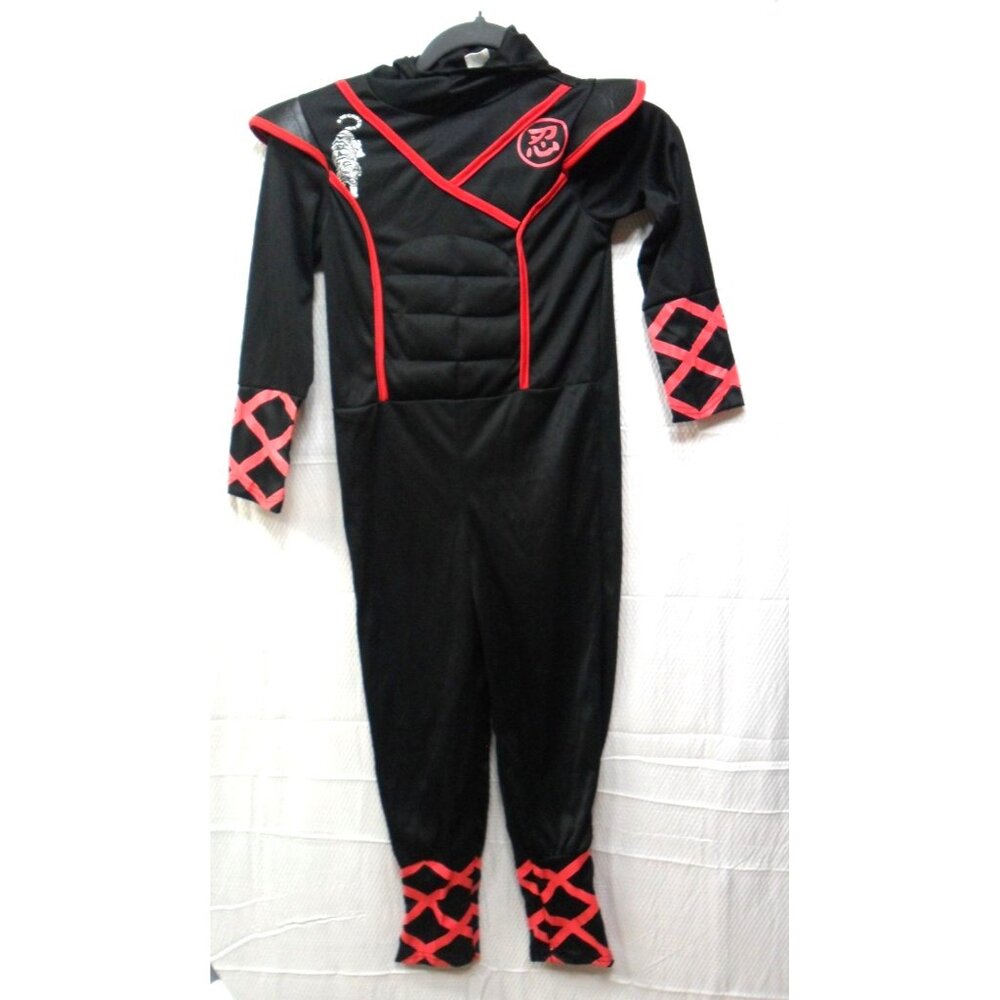 Spooktacular Creations Ninja Warrior Costume With Hood & Tiger Print Kids Size L
